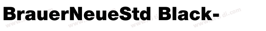 BrauerNeueStd Black字体转换
